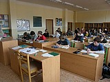 Výuka fyziky v nově zrekonstruované pracovně v roce 2007